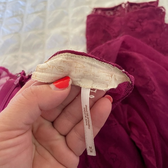 Jen’s Pirate Booty X Free People Magenta lace ethereal maxi dress - Picture 8 of 14